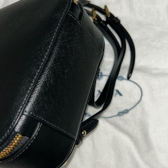 Authentic Prada Black Saffiano Lux Mini Odette Backpack main image 14